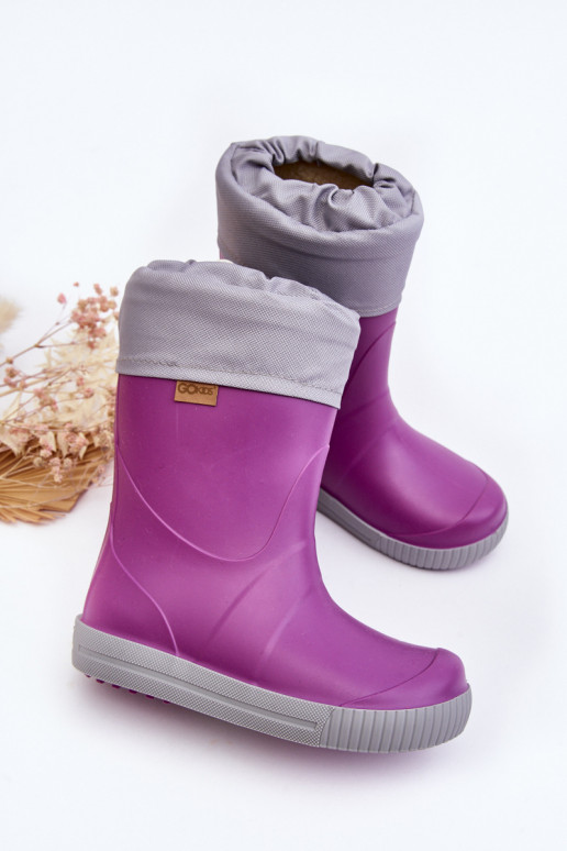 Kindergummistiefel mit Heizung Snow Wave Gokids 981 Lila Kindergummistiefel mit Heizung Snow Wave Gokids 981 Lila