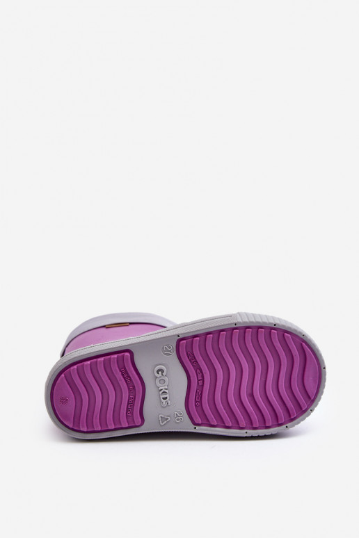Kindergummistiefel mit Heizung Snow Wave Gokids 981 Lila Kindergummistiefel mit Heizung Snow Wave Gokids 981 Lila