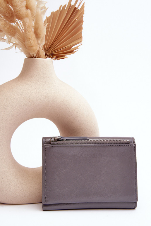 Joanela Damenbrieftasche aus grauem Öko-Leder