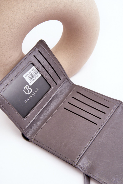 Joanela Damenbrieftasche aus grauem Öko-Leder