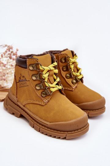 Warme Kinderschuhe Stiefel braune Farbe Walter 2
