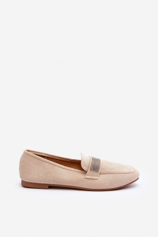 Mokassins mit schimmernden Ösen beige Ralrika Mokassins mit schimmernden Ösen beige Ralrika