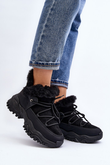 Damenstiefel mit Fell in Schwarz von Cresandi 2