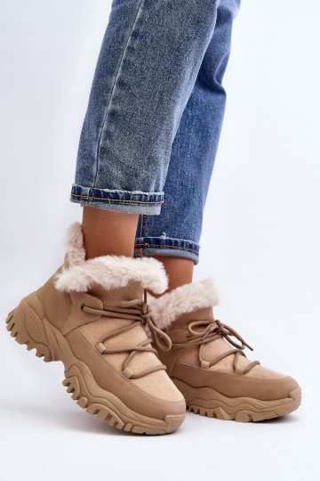 Damenstiefel mit Fell beige Cresandi 2