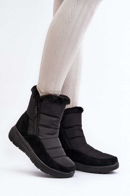 Schneestiefel mit Fell in schwarzem Primose Schneestiefel mit Fell in schwarzem Primose