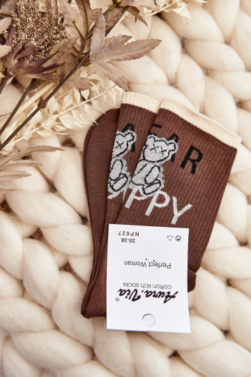 Socken mit der Aufschrift I m brown 2