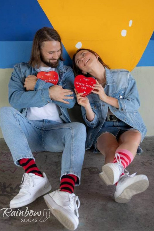 Socken COUPLE BOX 2 Paar Box mit Herzen Socken COUPLE BOX 2 Paar Box mit Herzen