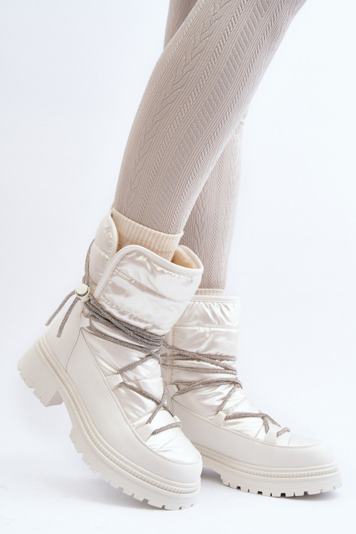 Warme Schneestiefel in der Farbe Weiß von Rilana Warme Schneestiefel in der Farbe Weiß von Rilana
