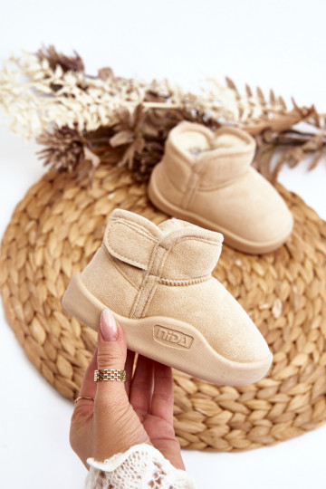 Gewärmte Kinder-Schneestiefel mit Fell innen in der Farbe Beige Benigna 2