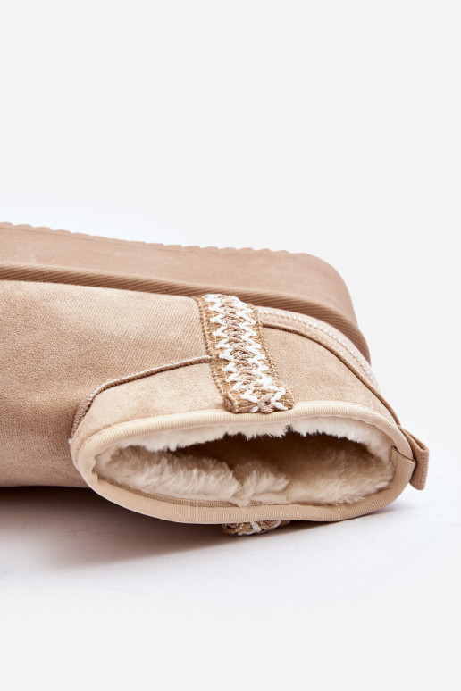 Gemusterte Plateau-Schneestiefel in beigem Udra Gemusterte Plateau-Schneestiefel in beigem Udra