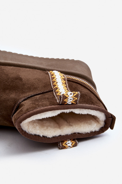 Gemusterte Plateau-Schneestiefel in Khaki Udra Gemusterte Plateau-Schneestiefel in Khaki Udra