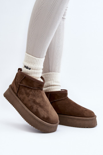 Schneestiefel mit massiver Sohle in der Farbe Khaki von Caliksa 2