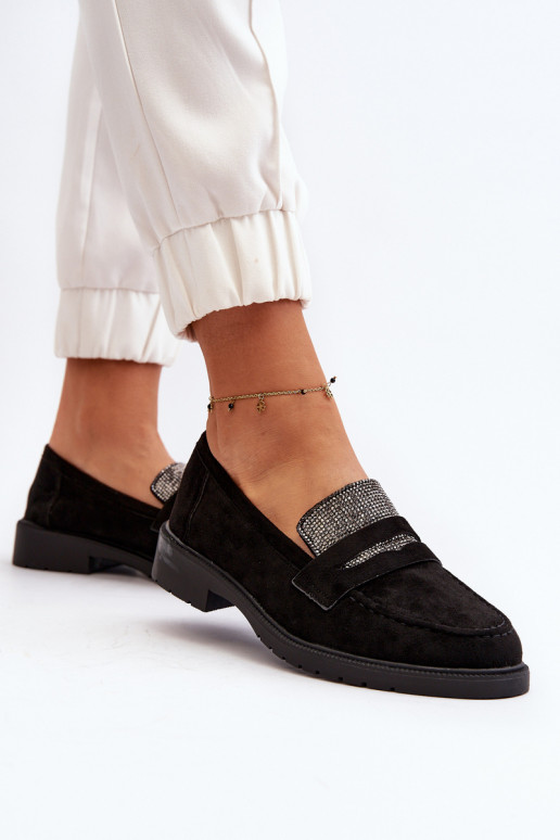 Verzierte Mokassins in schwarzer Farbe für Dananei Verzierte Mokassins in schwarzer Farbe für Dananei