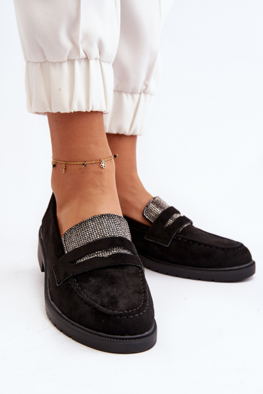 Verzierte Mokassins in schwarzer Farbe für Dananei Verzierte Mokassins in schwarzer Farbe für Dananei