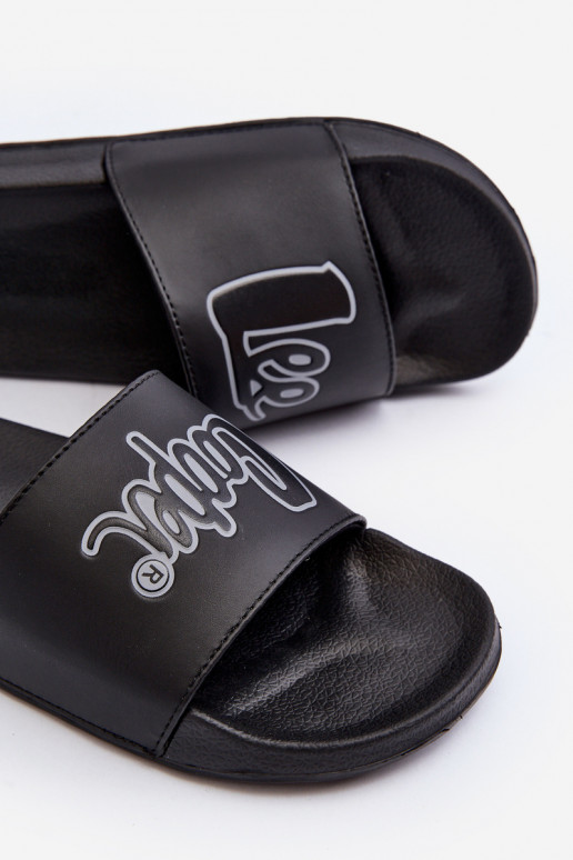 Hausschuhe Lee Cooper LCW-24-42-2485M schwarze Farbe Hausschuhe Lee Cooper LCW-24-42-2485M schwarze Farbe