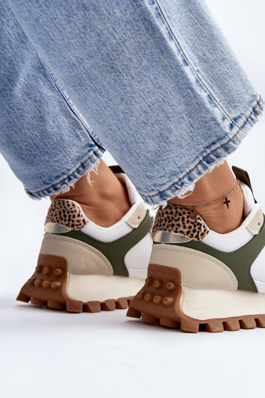 Sneakers Modell Schuhe Sportschuhe beige-grüne Farbe Ralita Sneakers Modell Schuhe Sportschuhe beige-grüne Farbe Ralita