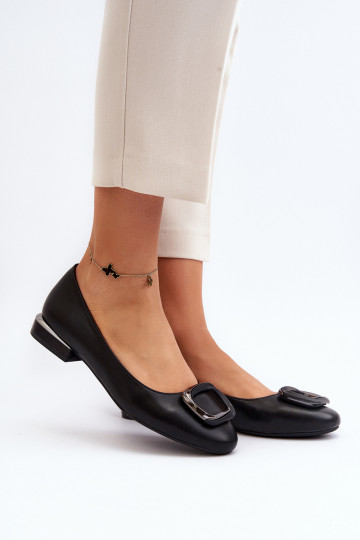 Ballerinas mit Schnallen Sergio Leone BL203 schwarz 2