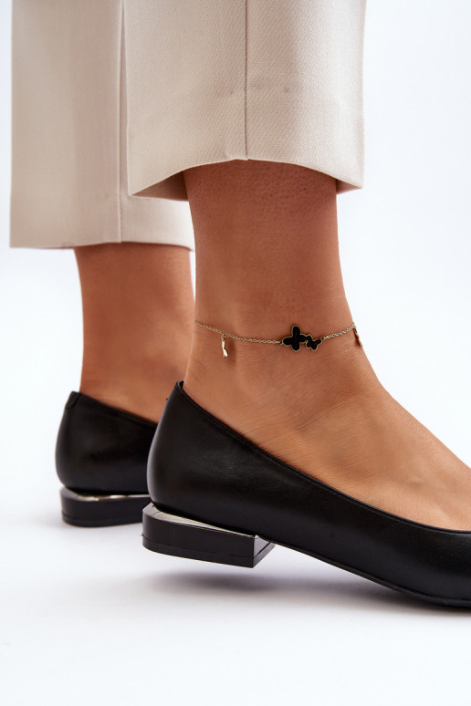 Ballerinas mit Schnallen Sergio Leone BL203 schwarz