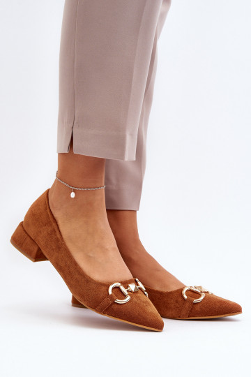 Ballerinas aus ätherischem Wildleder in Camel mit spitzer Zehenpartie 2