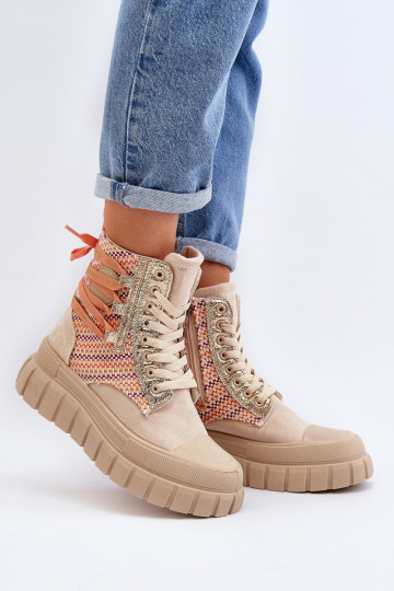 Freizeitschuhe mit Plateau in der Farbe Beige Kernia 2