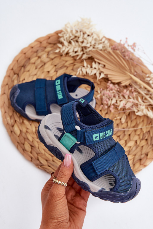 Sandalen für Jungen mit Klebeverschlüssen Big Star NN374236 dunkelblau Sandalen für Jungen mit Klebeverschlüssen Big Star NN374236 dunkelblau