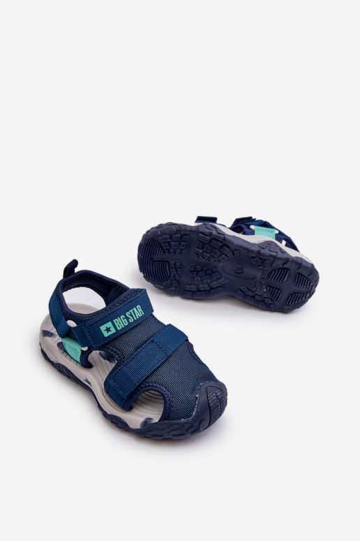 Sandalen für Jungen mit Klebeverschlüssen Big Star NN374236 dunkelblau Sandalen für Jungen mit Klebeverschlüssen Big Star NN374236 dunkelblau