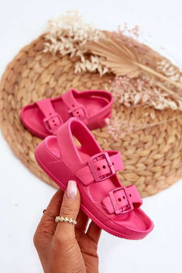 Hausschuhe für Kinder mit Schnallen BIG STAR NN374540 rosa Farbe 2