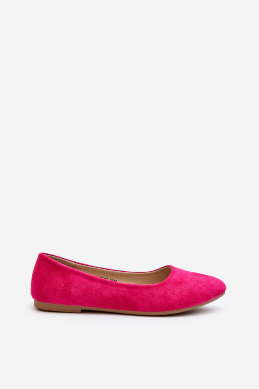 Wildleder-Ballerinas rosa Farbe Kommia