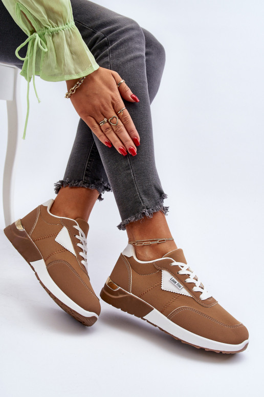 Sportschuhe Sneakers Modell Schuhe braune Farbe Vovella