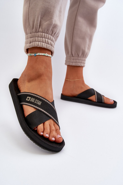 Damenhausschuhe Big Star NN274A059 schwarz