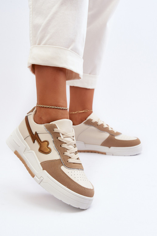Sneakers Modellschuhe mit Plateau beige Zeparine Sneakers Modellschuhe mit Plateau beige Zeparine