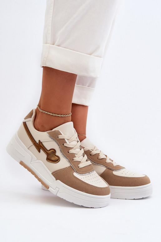 Sneakers Modellschuhe mit Plateau beige Zeparine Sneakers Modellschuhe mit Plateau beige Zeparine