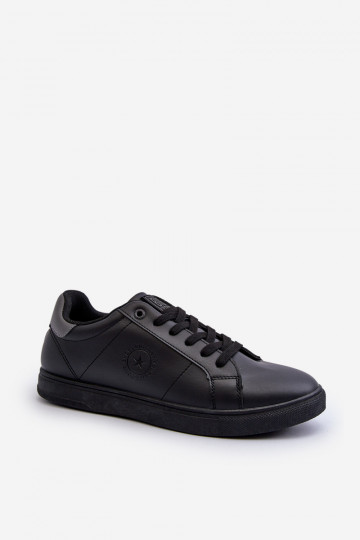 Herren-Freizeitschuhe aus Öko-Leder Big Star NN174284 in der Farbe Schwarz