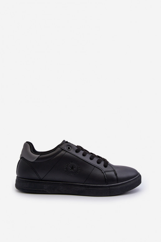Herren-Freizeitschuhe aus Öko-Leder Big Star NN174284 in der Farbe Schwarz