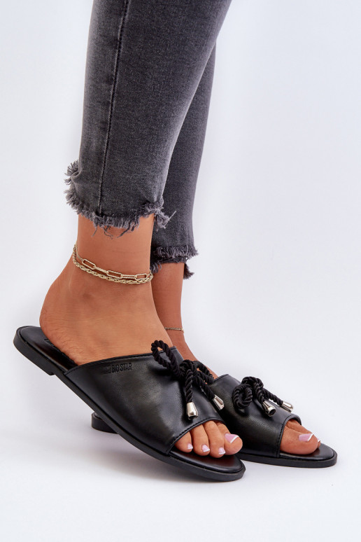 Damenhausschuhe Eko Big Star NN274066 schwarz