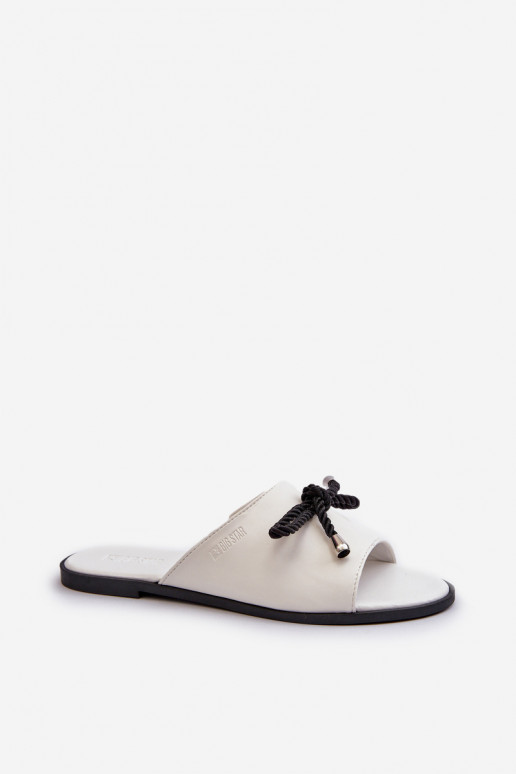 Damenhausschuhe Eko Big Star NN274067 weiße Farbe