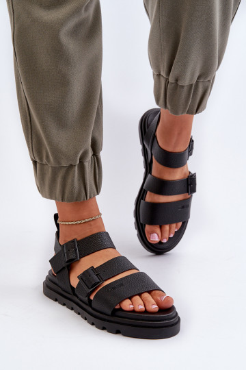 Damensandalen Eko Big Star NN274065 schwarz