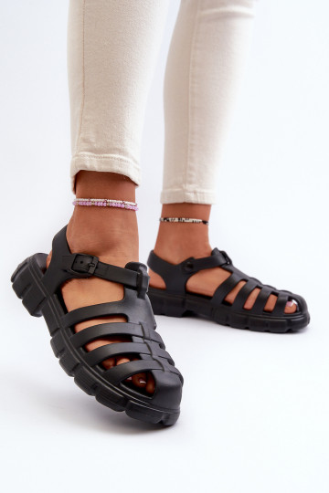 Leichte Flip-Flop-Sandalen in der schwarzen Farbe Gasaria