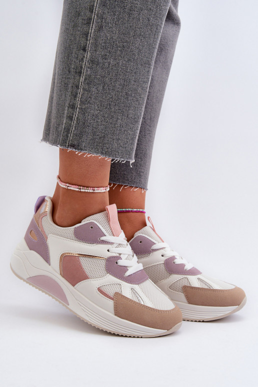 Sneakers Modellschuhe mit Plateau Lila Farbe Lenivia Sneakers Modellschuhe mit Plateau Lila Farbe Lenivia