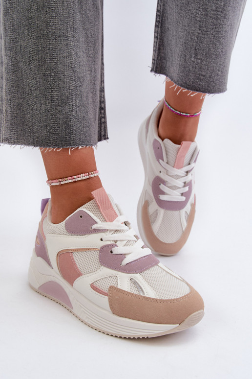 Sneakers Modellschuhe mit Plateau Lila Farbe Lenivia Sneakers Modellschuhe mit Plateau Lila Farbe Lenivia