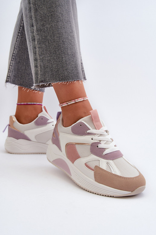 Sneakers Modellschuhe mit Plateau Lila Farbe Lenivia Sneakers Modellschuhe mit Plateau Lila Farbe Lenivia