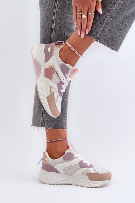 Sneakers Modellschuhe mit Plateau Lila Farbe Lenivia Sneakers Modellschuhe mit Plateau Lila Farbe Lenivia