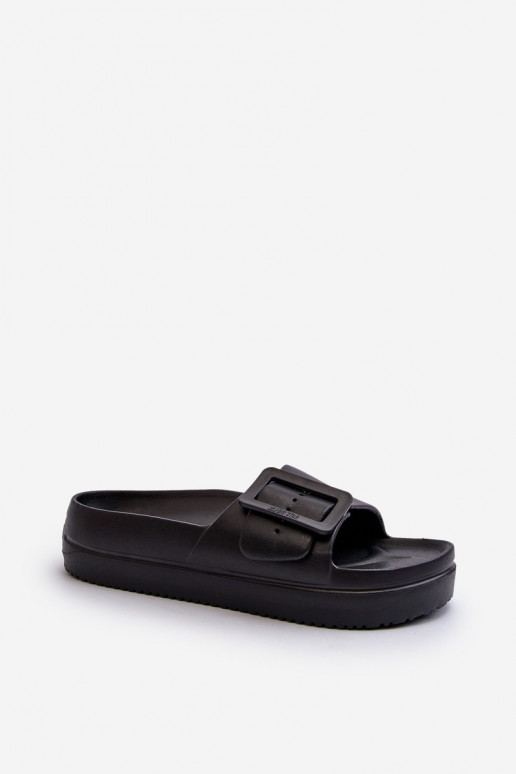 Leichte Flip-Flops mit Schnallenplattform Big Star NN274A662 schwarz