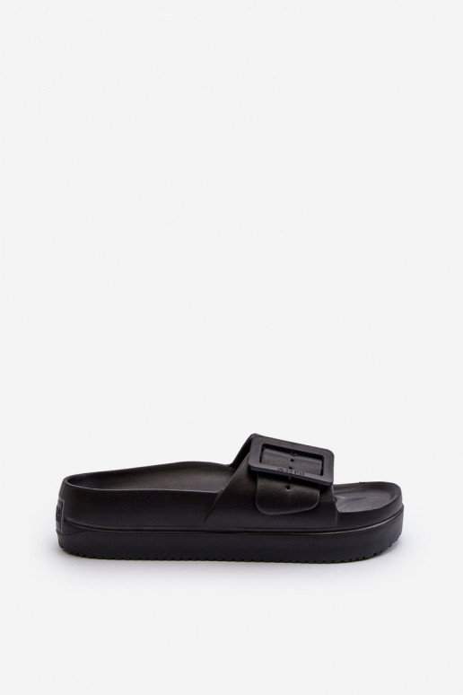 Leichte Flip-Flops mit Schnallenplattform Big Star NN274A662 schwarz