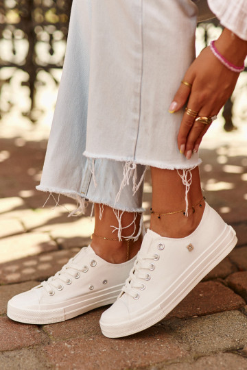 Klassisches Modell Freizeitschuhe Big Star NN274285 weiße Farbe