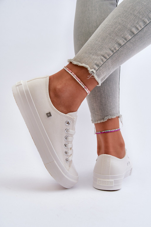 Klassisches Modell Freizeitschuhe Big Star NN274285 weiße Farbe