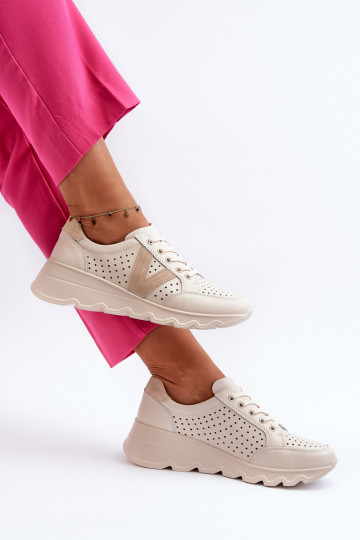 Beigefarbene Eleonori-Sportschuhe 2