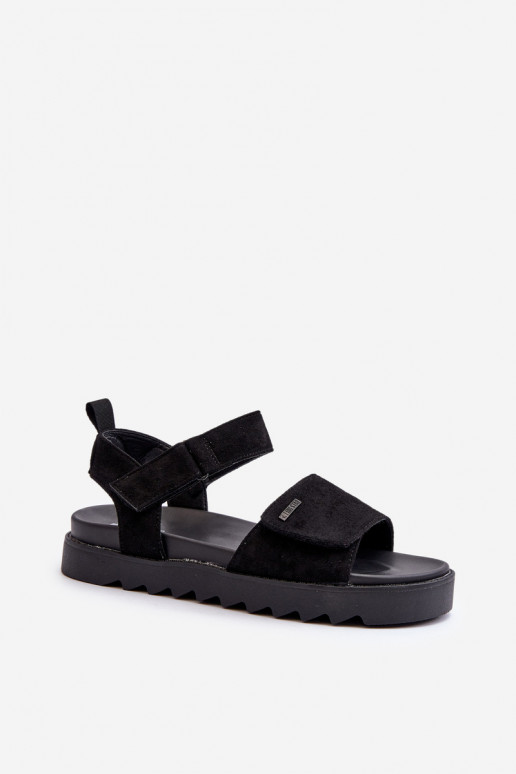 Wildledersandalen mit Plateau Big Star NN274700 schwarz