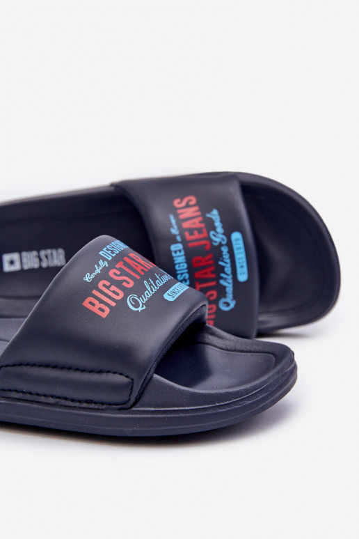 Leichte Hausschuhe Kinderhausschuhe Big Star NN374516 dunkelblau Leichte Hausschuhe Kinderhausschuhe Big Star NN374516 dunkelblau