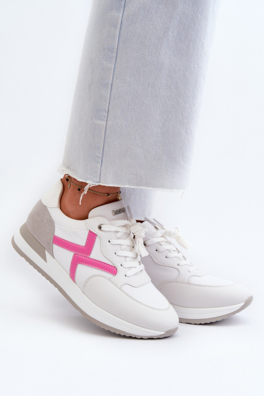 Sneakers Modell Schuhe mit Plateau INBLU IN000362 weiße Farbe Sneakers Modell Schuhe mit Plateau INBLU IN000362 weiße Farbe